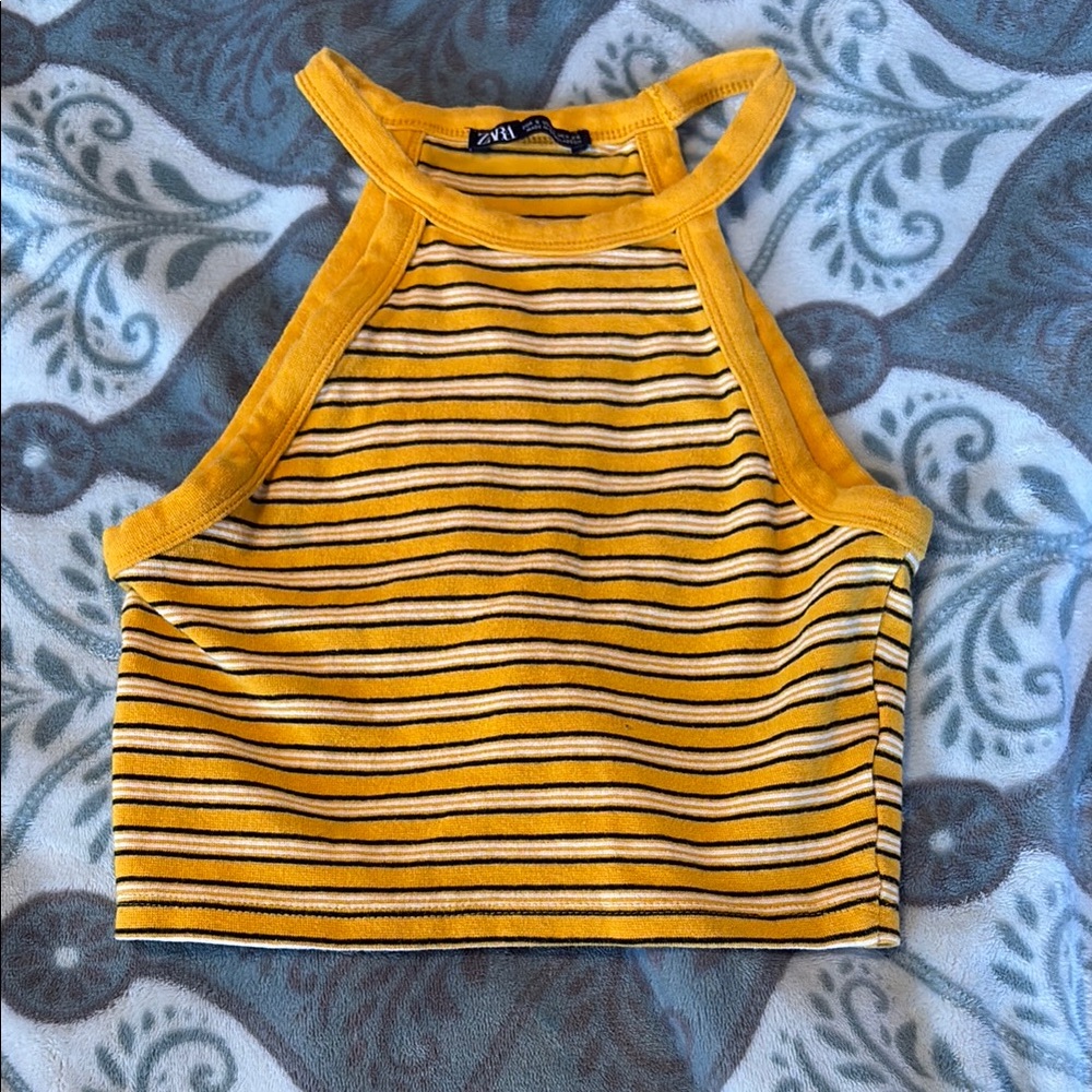 Used S, Zara yellow tank